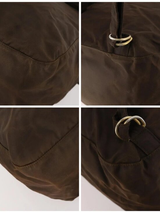 PRADA Backpack Nylon Brown Gold Auth bs33338 main image 4